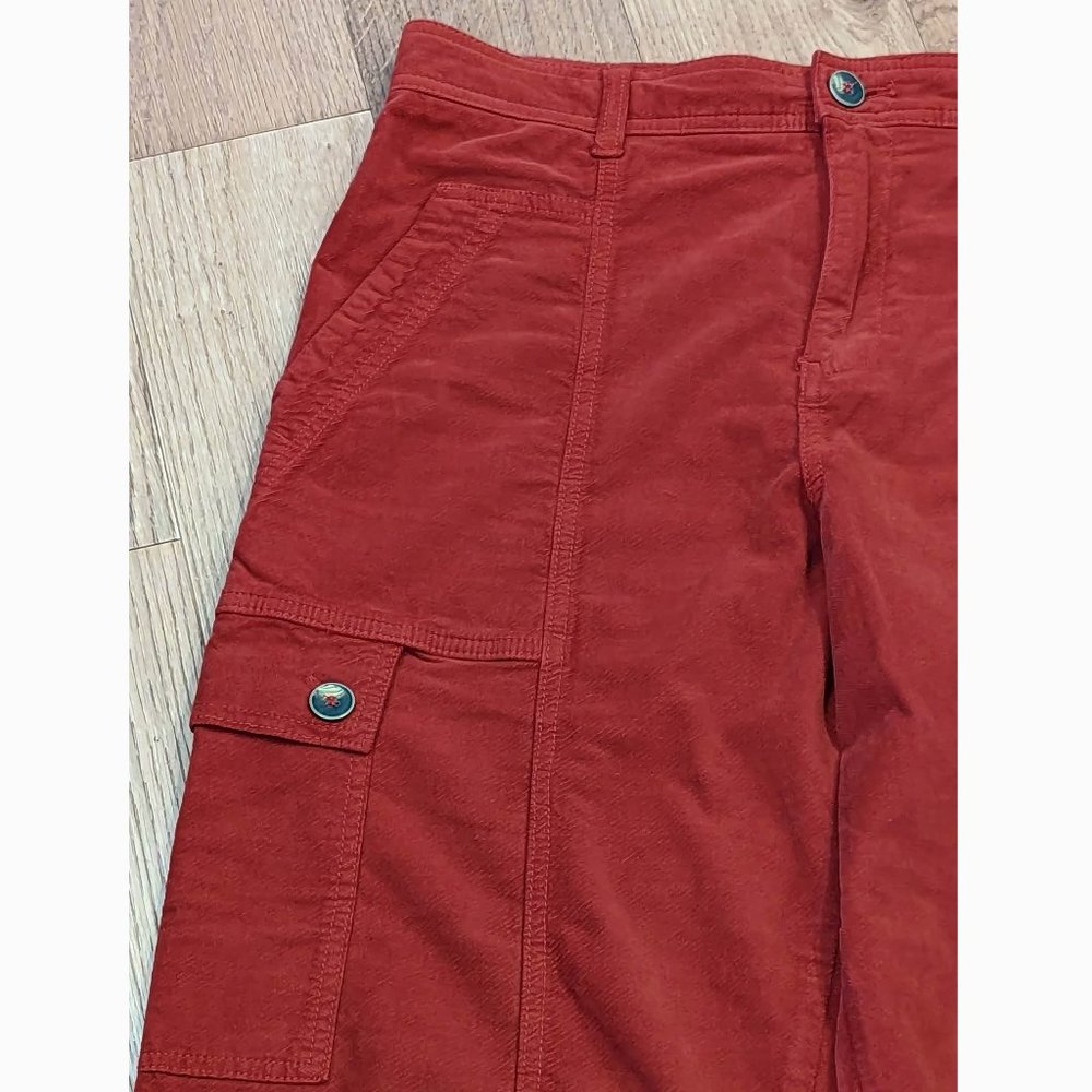 Anthropologie Tapered Corduroy Pants Red Size 8P NWT - Picture 6 of 9